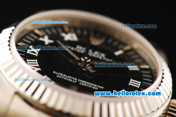 Rolex Air King Automatic Movement Full Steel with ETA Coating Case and White Roman Numerals - Click Image to Close